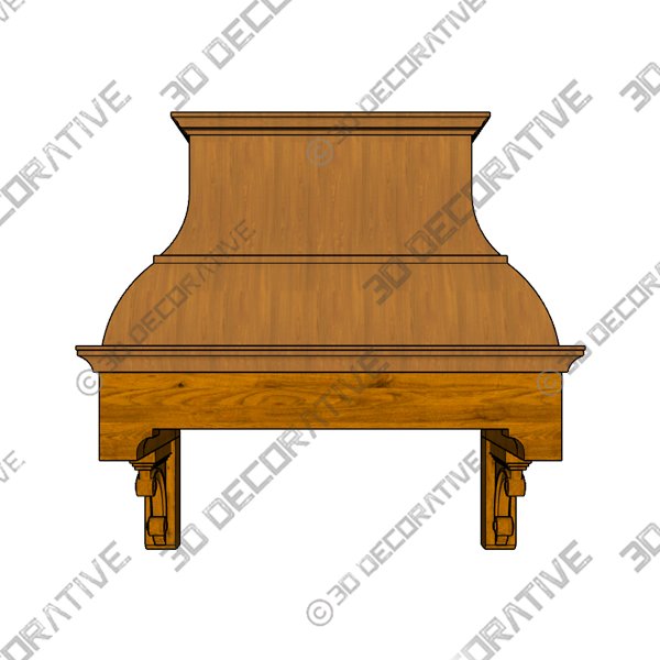 Birmingham BDP1 with corbels & plinths Series RANGE HOOD - 3D Decorative