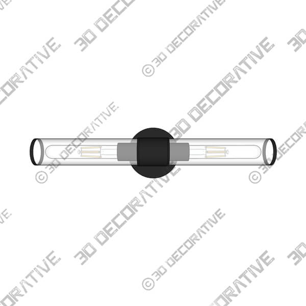 Black Almetta 2 - Light Bathroom Dimmable Vanity Light Bath Bar Fixtures-3DDecorative Black Almetta 2 - Light Bathroom Dimmable Vanity Light Bath Bar Fixtures - 3D Decorative