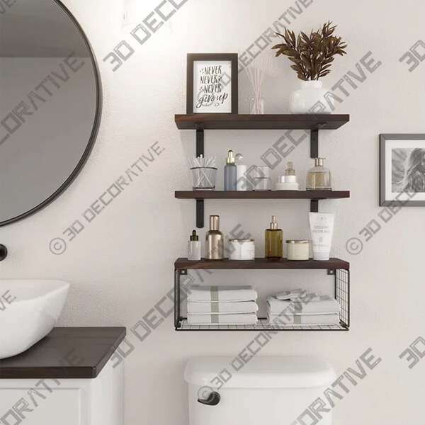 Black Cantura 3 Piece Accent Shelf - 3D Decorative