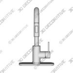 Brushed Nickel APPASO Pull Down Kitchen Faucet - 3D Decorative