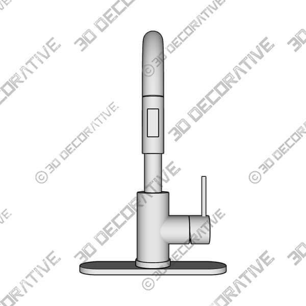Brushed Nickel APPASO Pull Down Kitchen Faucet - 3D Decorative