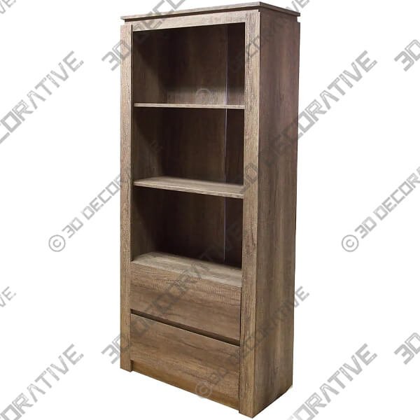 Canyon Oak Bookcase - 3D Decorative