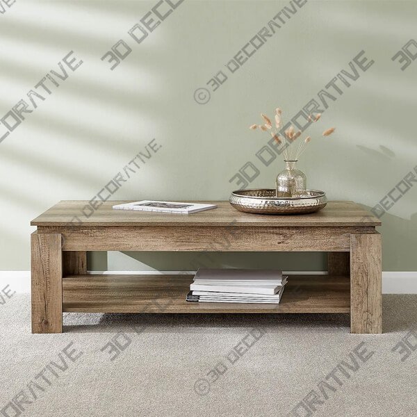 Canyon Oak Coffee Table - 3D Decorative