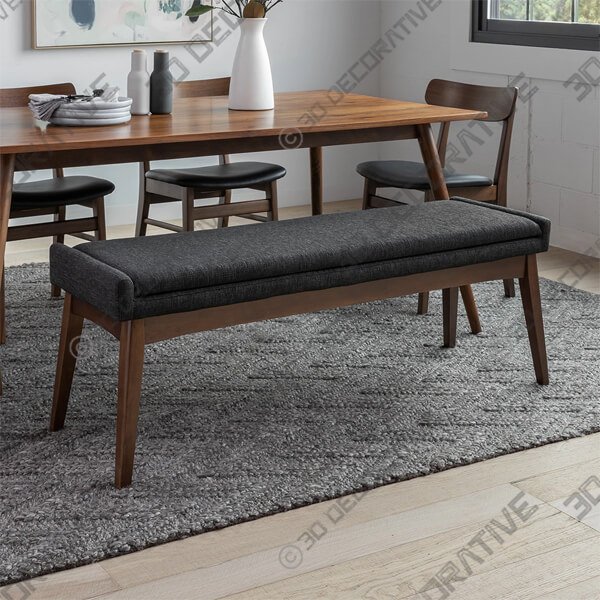 Chantel Licorice 56 Bench - 3D Decorative