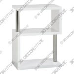Charisma 3 Shelf High Gloss White Bookcase-3DDecorative Charisma 3 Shelf High Gloss White Bookcase - 3D Decorative