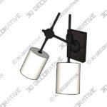 Compass 2-Light Wall Sconce - 3D Decorative