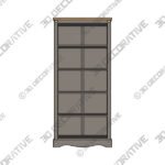 Corona Grey Tall Bookcase - 3D Decorative