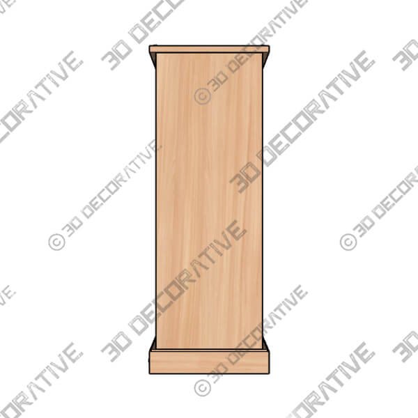 Corona Pine Low Bookcase - 3D Decorative