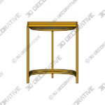 Table (3) (9) Ezio Gold Metal and Glass Nesting Tables Set of 2 - 3D Decorative