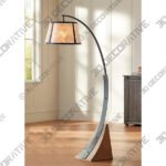 Franklin Iron Works Oak River Rustic Farmhouse Arc Floor Lamp - 3D Decorative