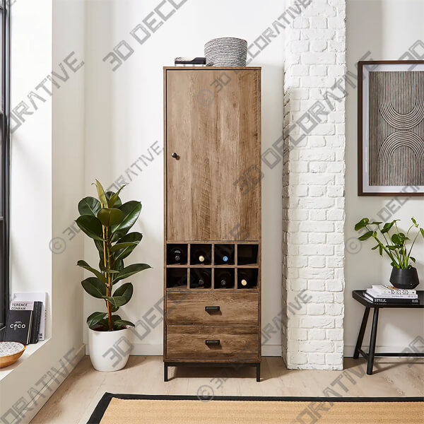 Fulton Compact Larder Cabinet - 3D Decorative