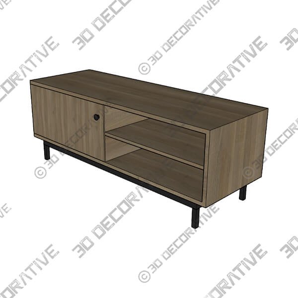 Fulton TV Unit for TVs up to 55 - 3D Decorative