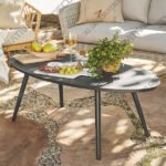 Halden Dark Charcoal Oval Coffee Table-3DDecorative Halden Dark Charcoal Oval Coffee Table - 3D Decorative