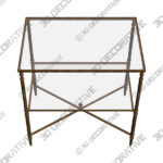 Console Table (3) Henzler 25 34 Wide Metal and Glass Console Table - 3D Decorative