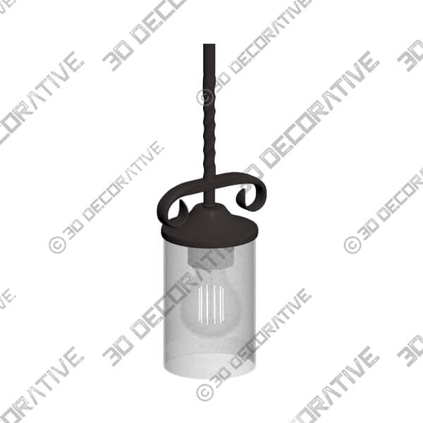 Hinkley Casa Collection One Light Pendant Olde Black - 3D Decorative