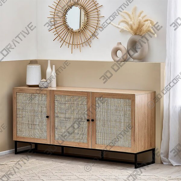 Hollis Large Oak Sideboard - 3D Decorative