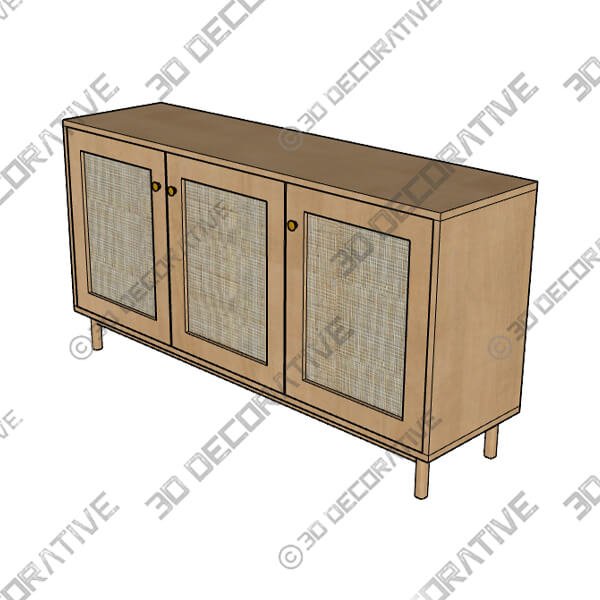 Indi Large Sideboard - 3D Decorative