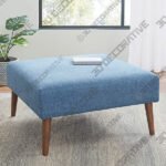 INK + IVY Maise Blue Fabric Square Ottoman-3DDecorative INK + IVY Maise Blue Fabric Square Ottoman - 3D Decorative
