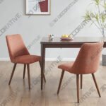 INK + IVY Nadia Orange Fabric Dining Chairs Set of 2-3DDecorative INK + IVY Nadia Orange Fabric Dining Chairs Set of 2 - 3D Decorative
