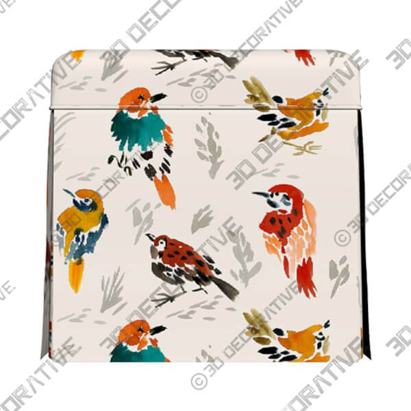 Joshua Avery Multi-Color Fabric Storage Ottoman - 3D Decorative