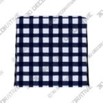 Joshua Buffalo Gingham Blue Fabric Storage Ottoman - 3D Decorative