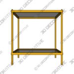 Knox 22 14 Wide Metallic Gold End Table - 3D Decorative