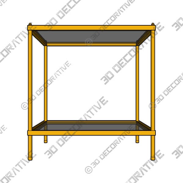 Knox 22 14 Wide Metallic Gold End Table - 3D Decorative