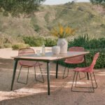 Latta Slate Gray Dining Table For 8 - 3D Decorative