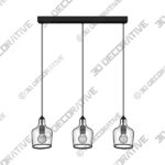 Ceiling Light (4) (2) Lenny 3 Light Diner Ceiling Light - 3D Decorative