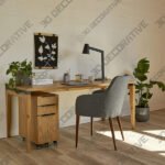 Madera Oak 71 Desk - 3D Decorative
