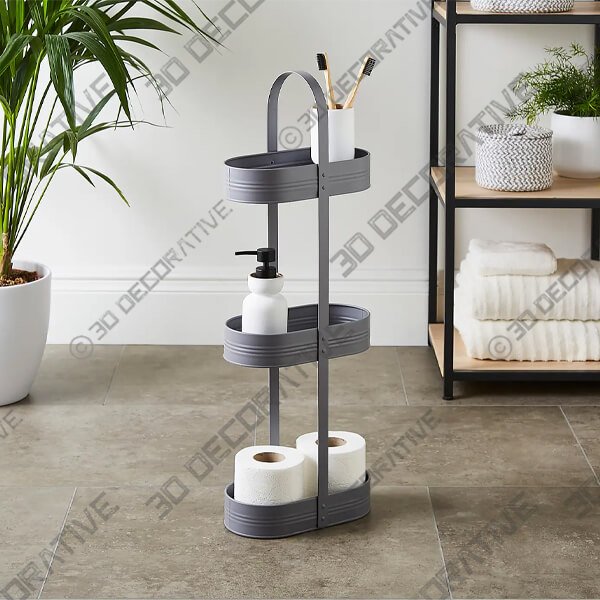 Metal 3 Tier Bathroom Caddy - 3D Decorative
