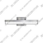 Minx 21 Wide LED Bath Bar with Reclaimed K5 Crystal Shade-3DDecorative Minx 21 Wide LED Bath Bar with Reclaimed K5 Crystal Shade - 3D Decorative