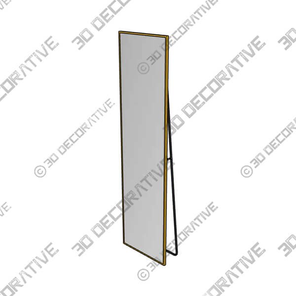 Mirta Rectangle Metal Full Length Mirror - 3D Decorative
