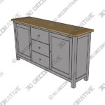 Side Board (3) (7) Olney Wide Sideboard - 3D Decorative