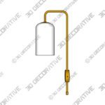 Palazzo Gold Effect Easy Fit Plug In Wall Light - 3D Decorative