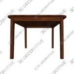 Dining Table (3) (5) Plumas Walnut Dining Table For 6 -3D Decorative