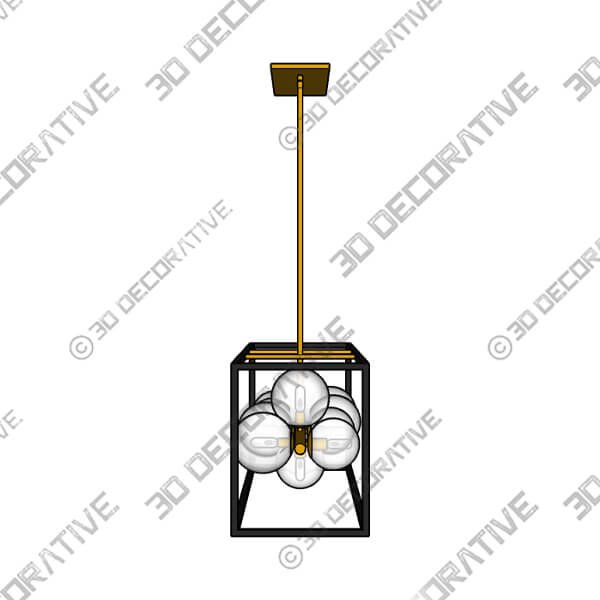 Possini Euro Fitzgerald 38 Modern Black and Gold 12-Light Chandelier - 3D Decorative