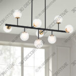 Possini Euro Marrion 21 Black Gold 9-Light LED Linear Globe Pendant-3DDecorative Possini Euro Marrion 21 Black Gold 9-Light LED Linear Globe Pendant - 3D Decorative