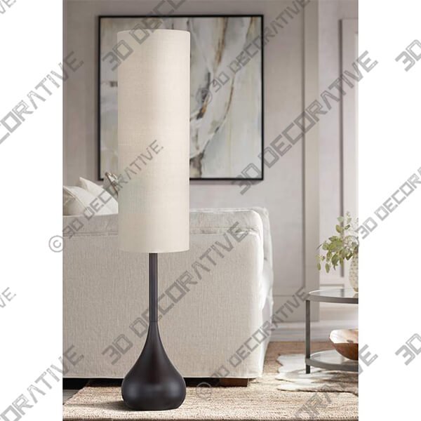 Possini Euro Moderne Droplet 62 High Mid-Century Bronze Floor Lamp - 3D Decorative
