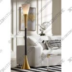 Possini Euro Piazza 72 12 Brass and Black Torchiere Floor Lamp-3DDecorative Possini Euro Piazza 72 12 Brass and Black Torchiere Floor Lamp - 3D Decorative