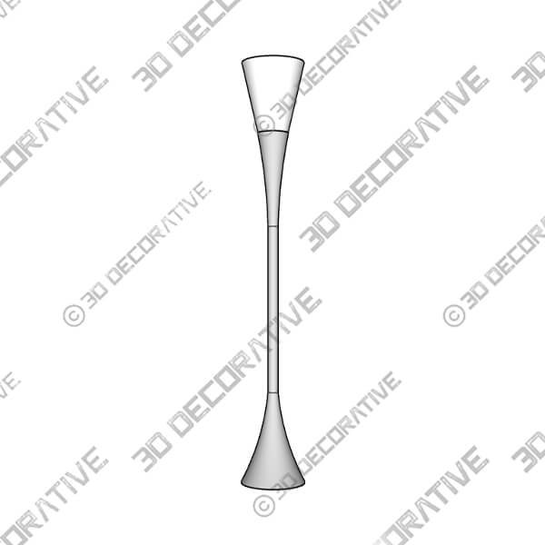 Possini Euro Piazza 72 12 Brushed Nickel Modern Torchiere Floor Lamp - 3D Decorative