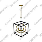 Possini Euro Sydney 16 12 Wide Black 4-Light Foyer Pendant Light - 3D Decorative