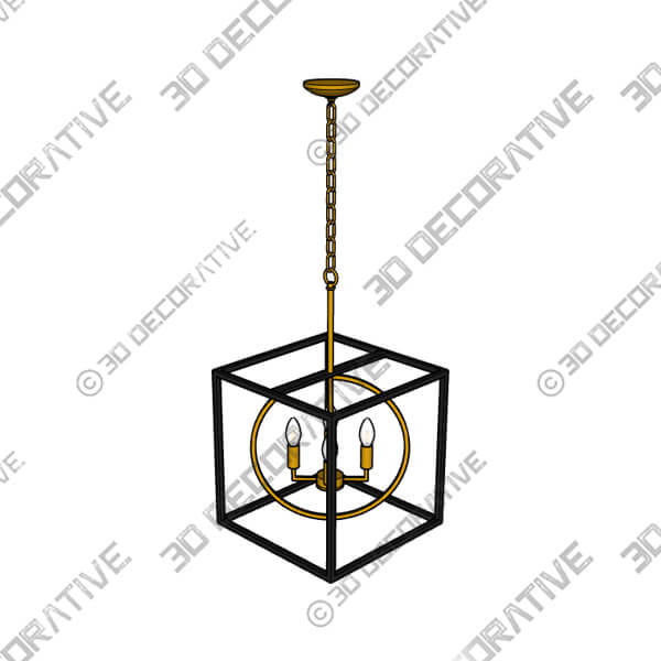 Possini Euro Sydney 16 12 Wide Black 4-Light Foyer Pendant Light - 3D Decorative