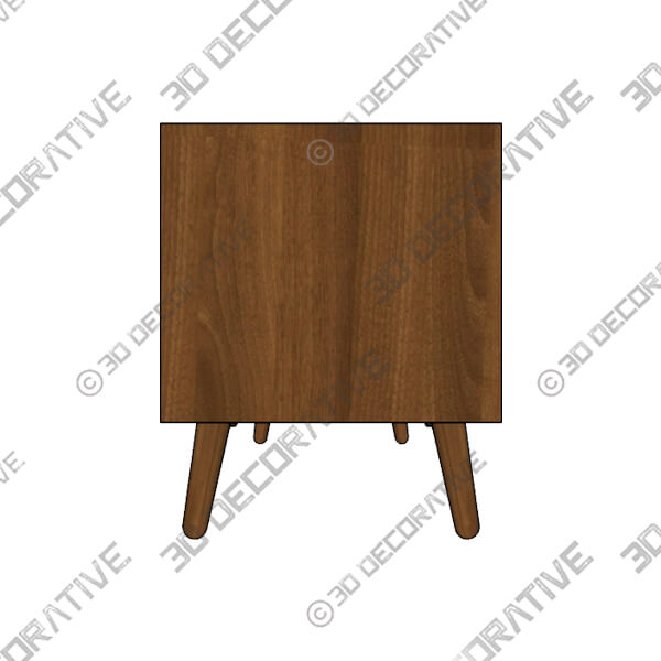 Seno Walnut 63 Media Unit - 3D Decorative