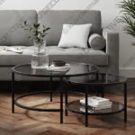 Sofia Glass Coffee Nest of Tables - 3D Decorative