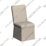 Tajana Linen Talc Fabric Slipcover Dining Chair-3DDecorative Tajana Linen Talc Fabric Slipcover Dining Chair - 3D Decorative