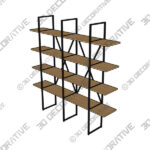 Slim Irony Bookcase - 3D Decorative