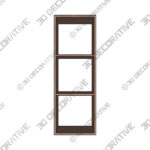 3 Divide Wooden Bookcase - 3D Decorative