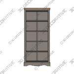 Corona Grey Tall Bookcase-3DDecorative