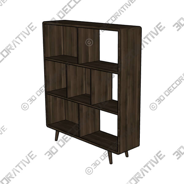 Copen Large Bookcase-3DDecorative